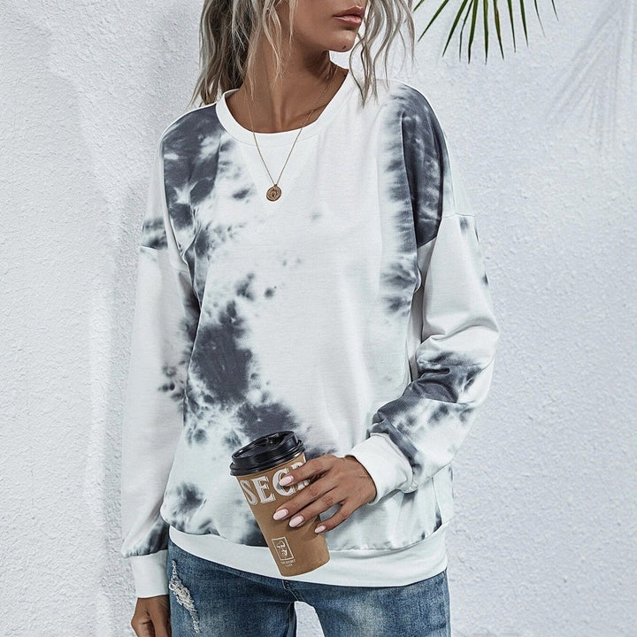 Tie Dye Round Neck Sweatshirt Image 4