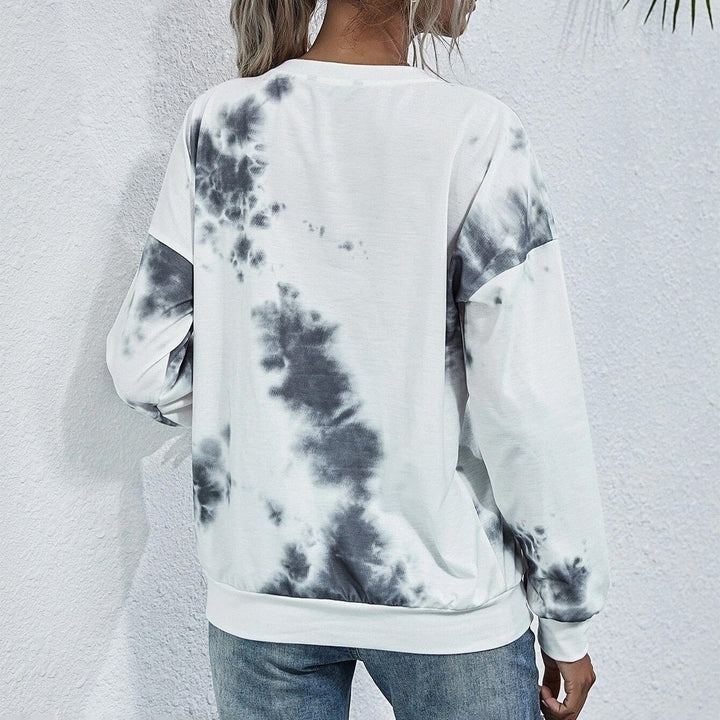 Tie Dye Round Neck Sweatshirt Image 9