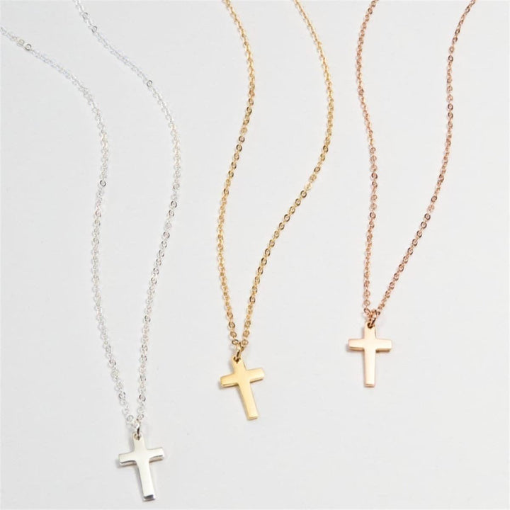 Tiny Cross Necklace Image 1