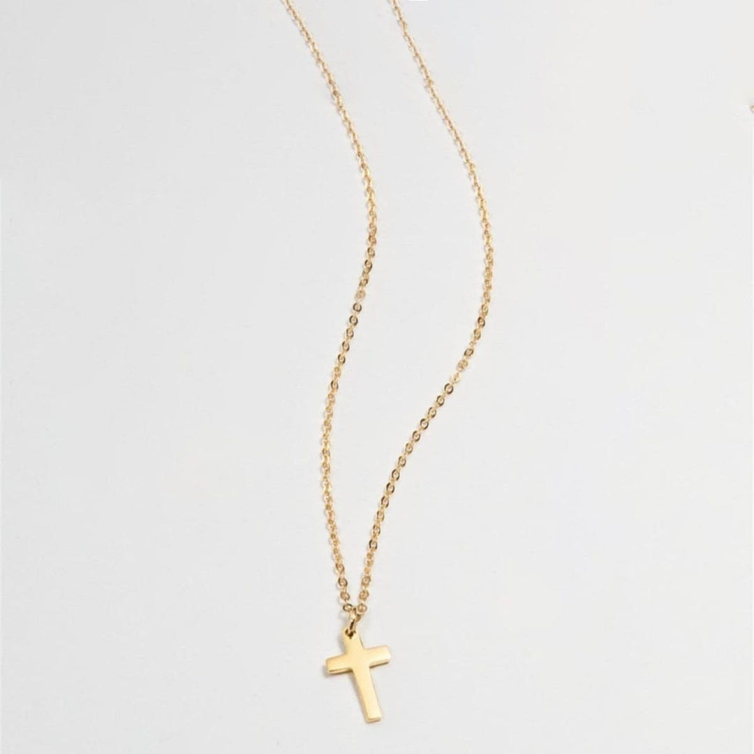 Tiny Cross Necklace Image 1