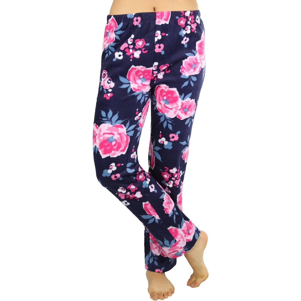 ToBeInStyle Womens Poly Fabric Ankle Length Pajama Bottoms Image 2