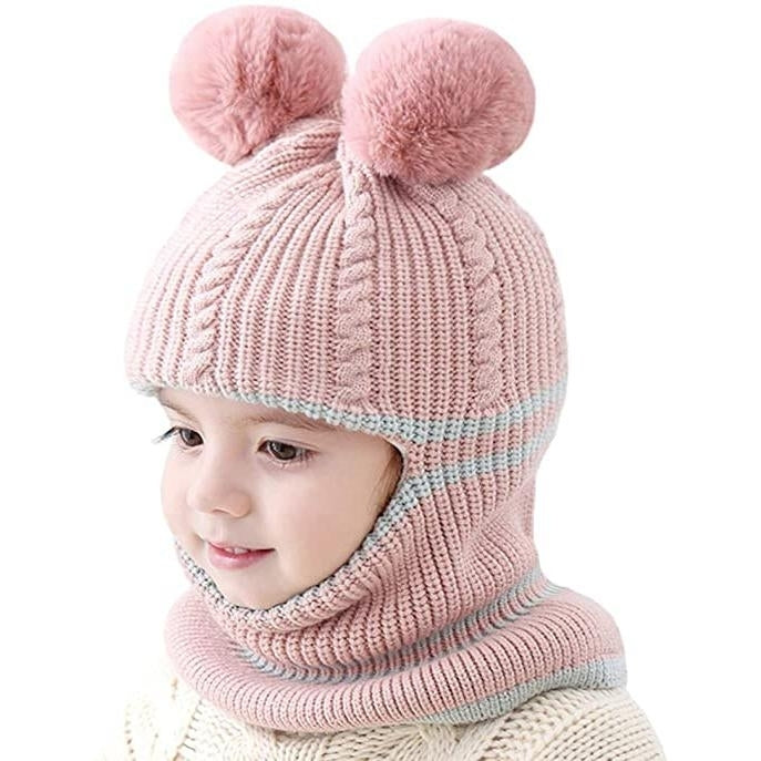 Toddler Fleece Lined Winter Bear Hat Image 1