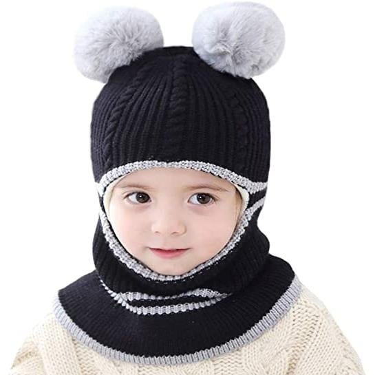 Toddler Fleece Lined Winter Bear Hat Image 2