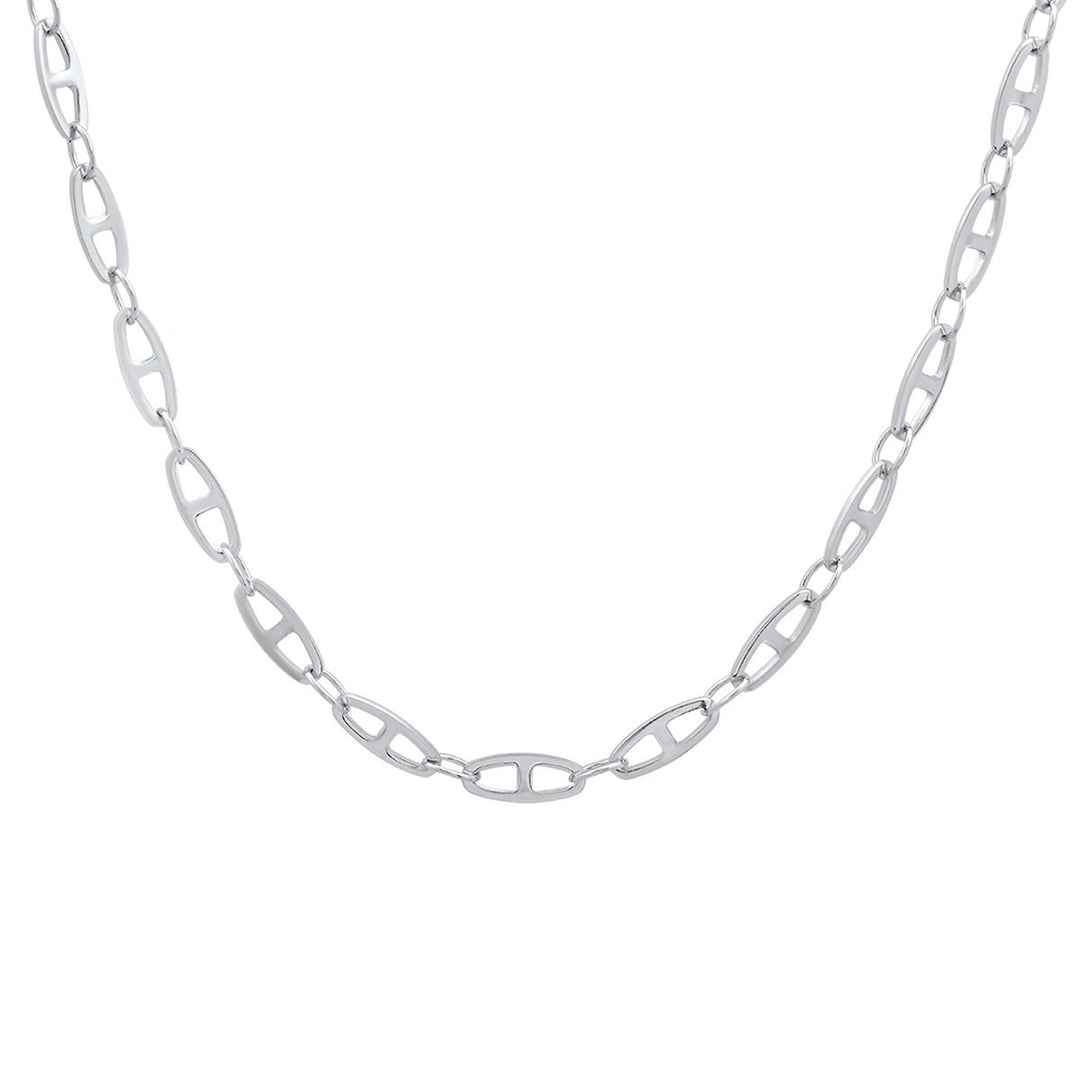 Unisex Stainless Steel Mariner Link Necklace Image 2