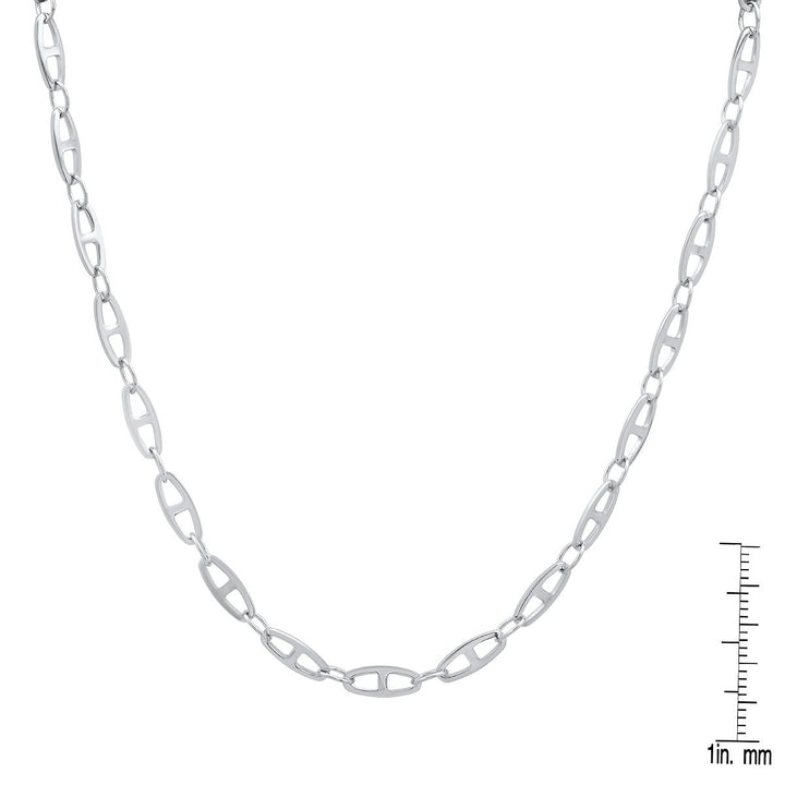 Unisex Stainless Steel Mariner Link Necklace Image 3