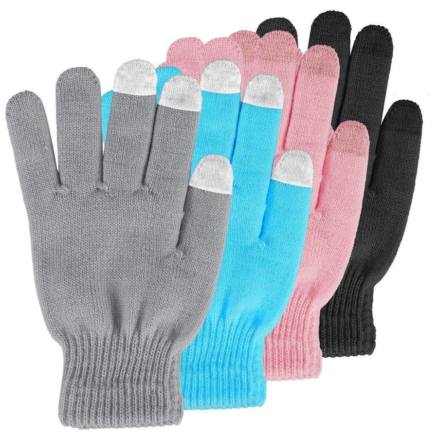 Unisex Winter Knit Gloves Touchscreen Image 1