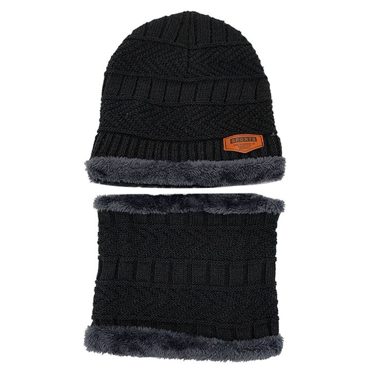 Unisex Winter Beanie Hat Scarf Set Image 4