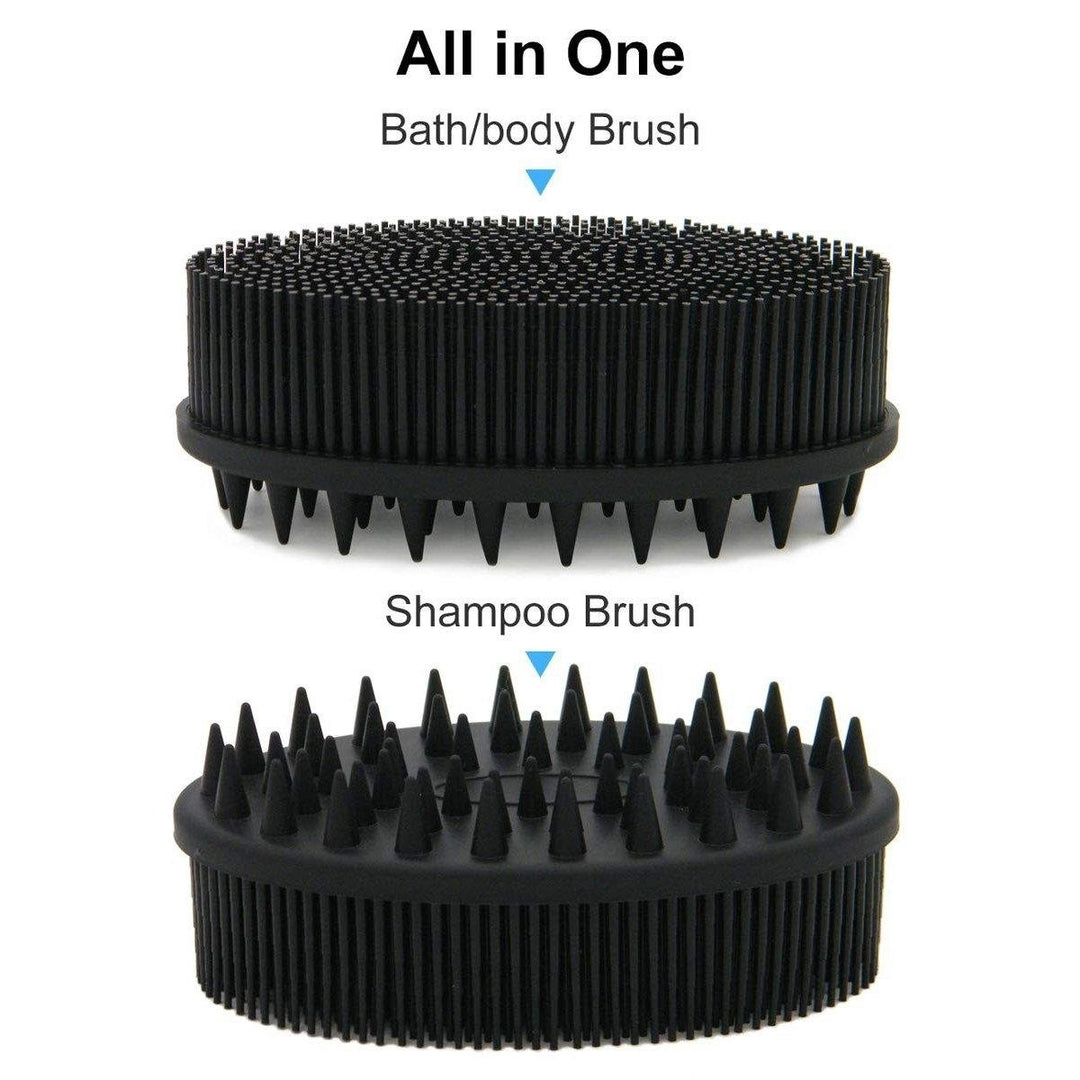 Upgrade Silicone Body Scrubber and Hair Shampoo Brush Image 4