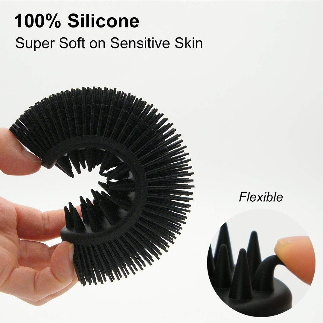 Upgrade Silicone Body Scrubber and Hair Shampoo Brush Image 8