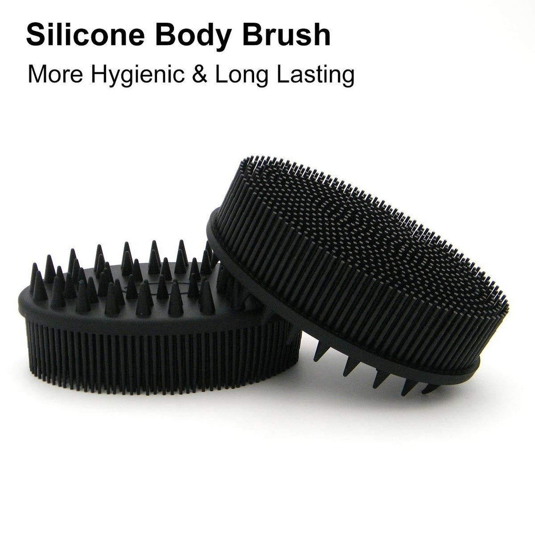 Upgrade Silicone Body Scrubber and Hair Shampoo Brush Image 9