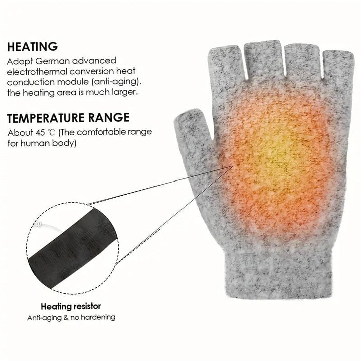 USB Electric Heating Adjustable Temperature Gloves Image 4