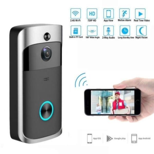 WiFi Wireless Video Doorbell Two-Way Talk Smart PIR Door Bell Security Camera HD Image 7