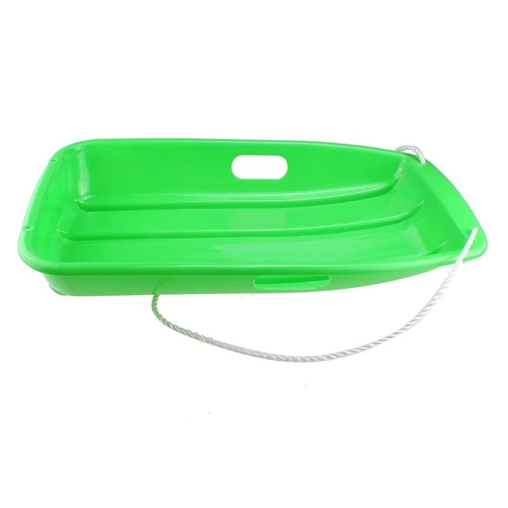 Winter Durable Plastic Snow Sled In Boat Shape For Child And Adult Image 2