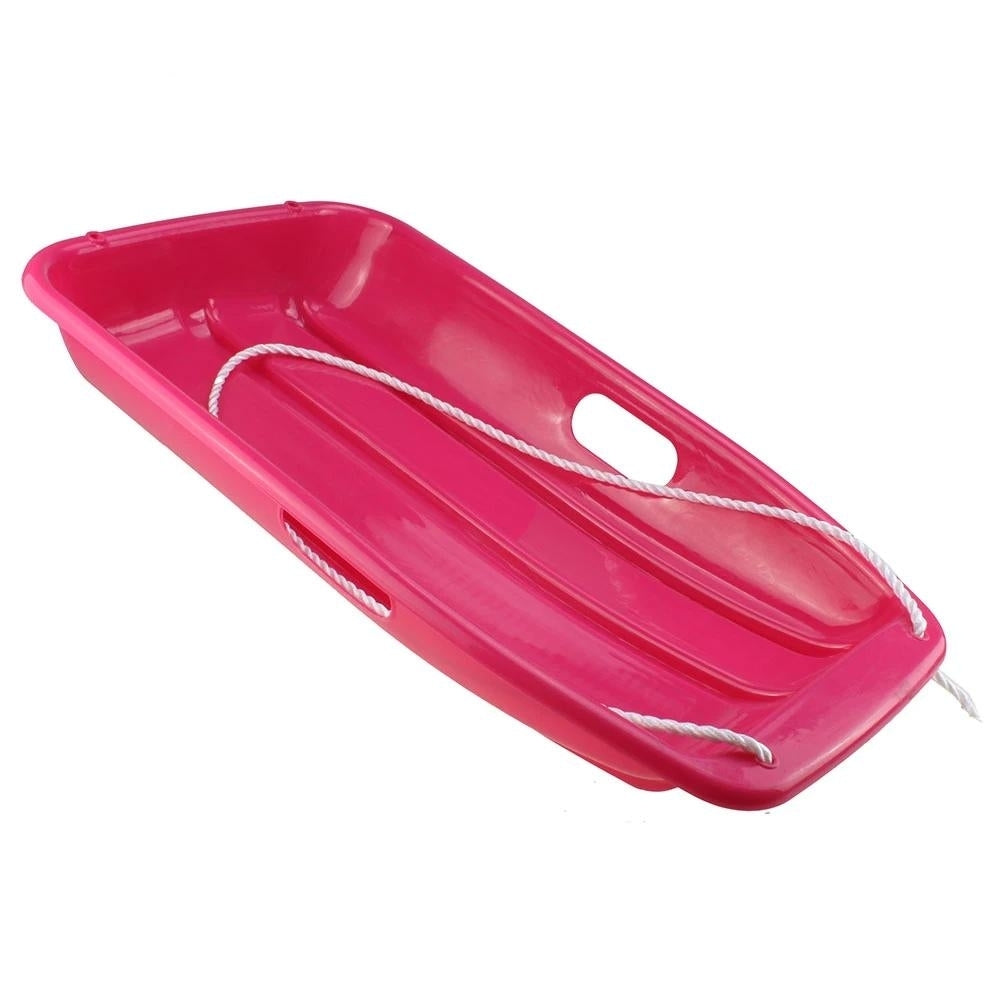 Winter Durable Plastic Snow Sled In Boat Shape For Child And Adult Image 6