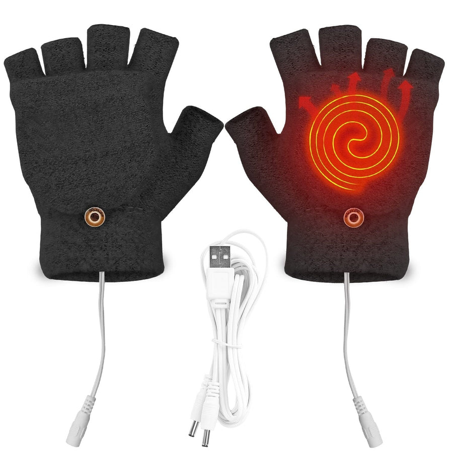 USB Wool Heated Gloves Mitten Image 1