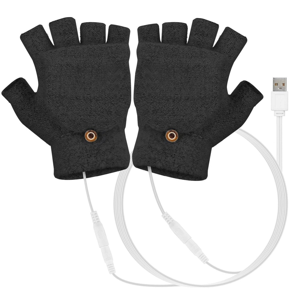 USB Wool Heated Gloves Mitten Image 2