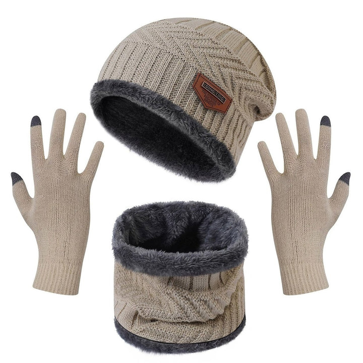 Winter Warm Beanie and Touch Screen Gloves Scarfs Set Image 1