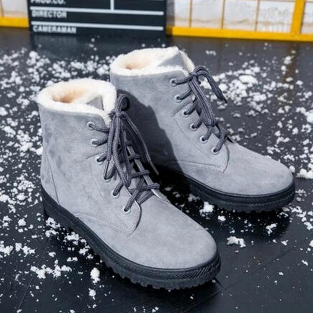 Winter Outdoor Flat Short Boots Image 12