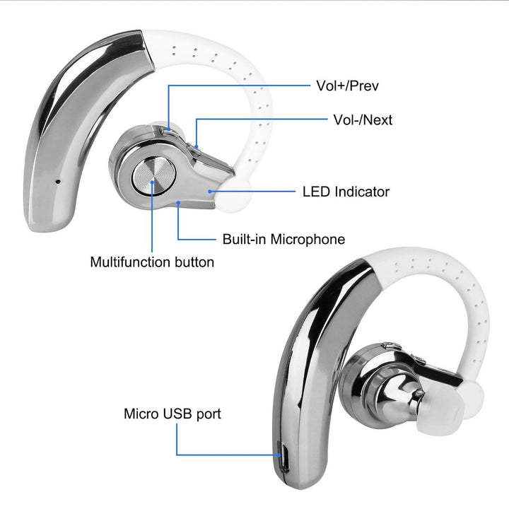 Wireless Earpiece Right with Mic Earhook Image 8