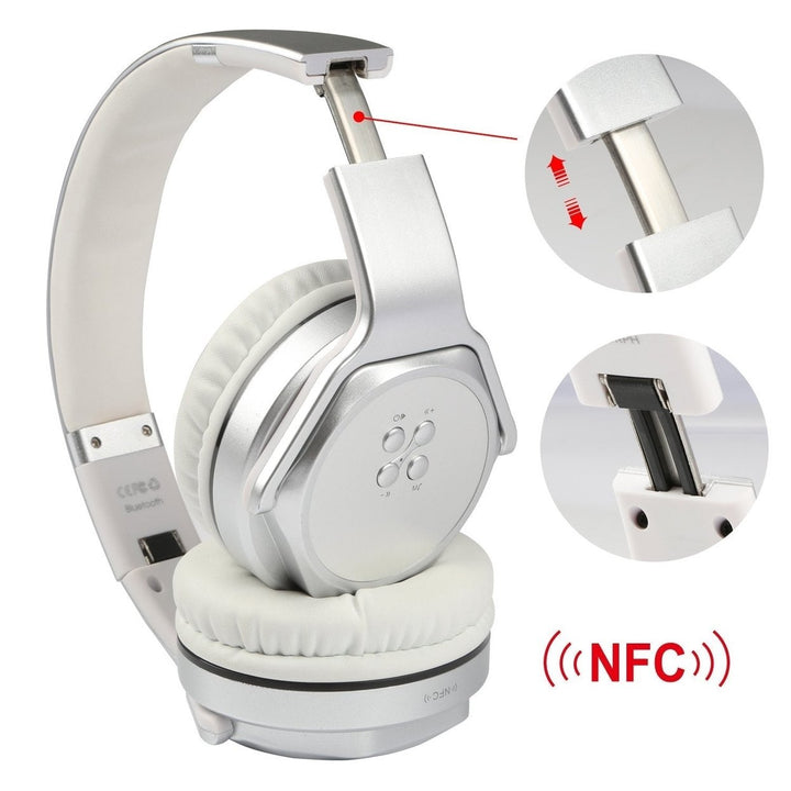 Wireless Foldable Headphones with Built-in Speaker Image 12