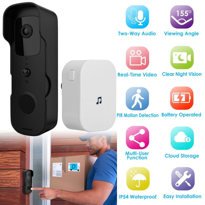 Wireless Smart WIFI Video Doorbell Two Way Audio Image 12