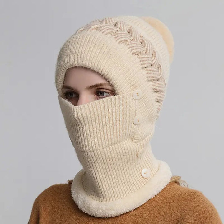 Warm Knitted Beanie Hat and Neck Warmer Set Image 8