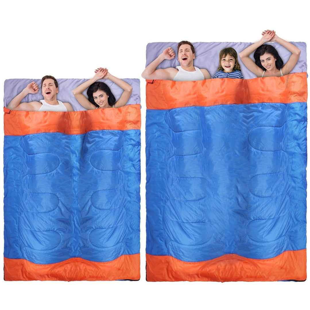 Water Resistant Camping Cotton Liner Sleeping Bag with Sack Image 3