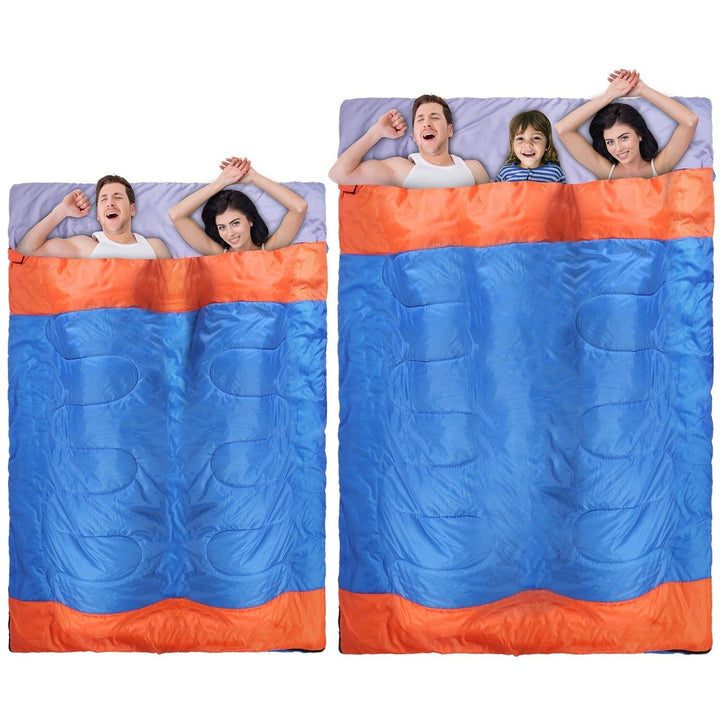 Water Resistant Camping Cotton Liner Sleeping Bag with Sack Image 3