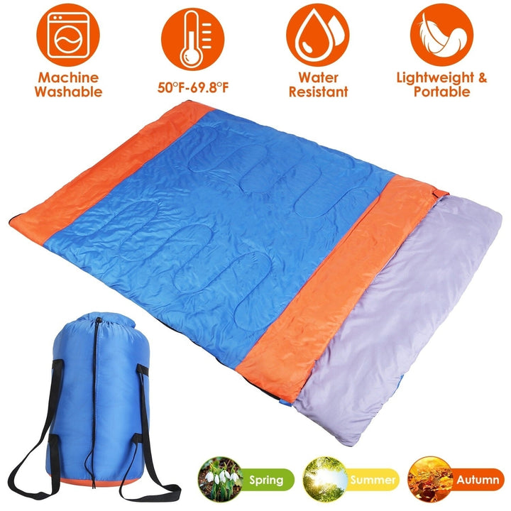 Water Resistant Camping Cotton Liner Sleeping Bag with Sack Image 8