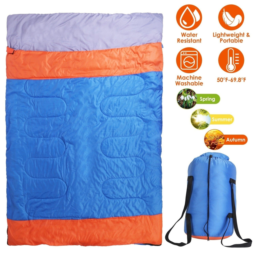 Water Resistant Camping Cotton Liner Sleeping Bag with Sack Image 9