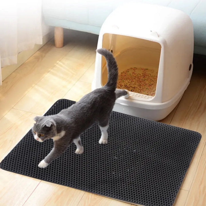 Waterproof EVA Double Layer Cat Litter Trapping Pet Litter Box Mat Clean Pad Image 9