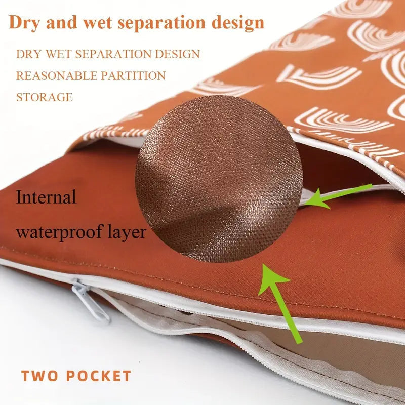 Waterproof Reusable Wet Bag Wet Dry Bags For Cloth Diapers and Breast Pump Parts Image 12