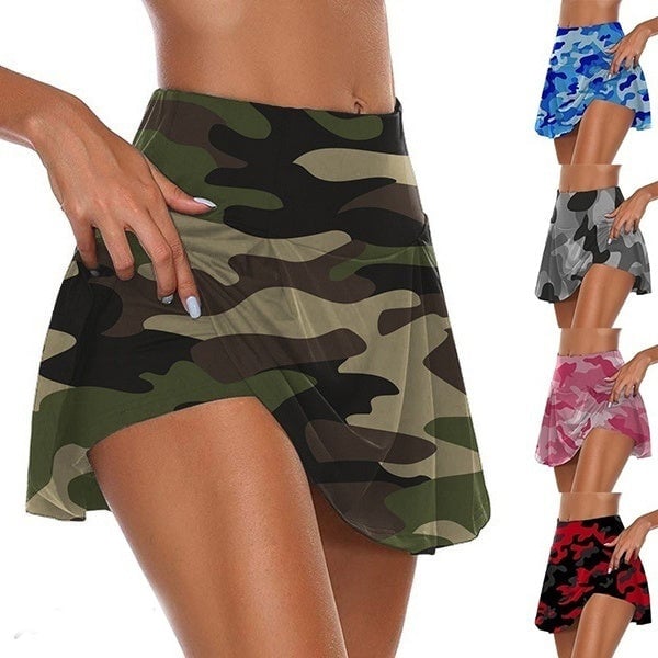 Womens Fashion Camouflage Print Athletic Skirt Image 1