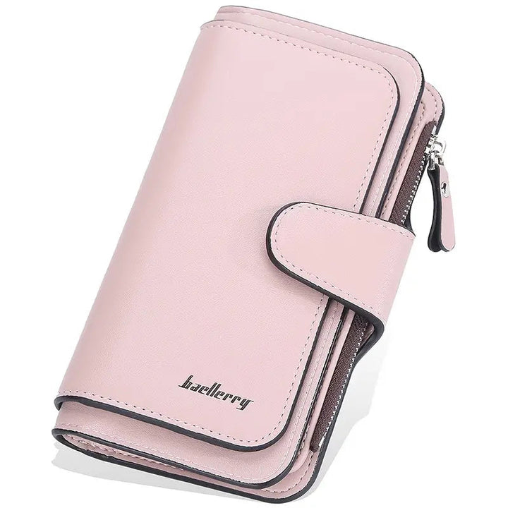 Womens Fashion Faux Leather Wallet with Card Slots and ID Window Image 1