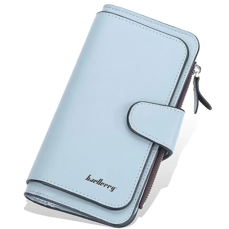 Womens Fashion Faux Leather Wallet with Card Slots and ID Window Image 2