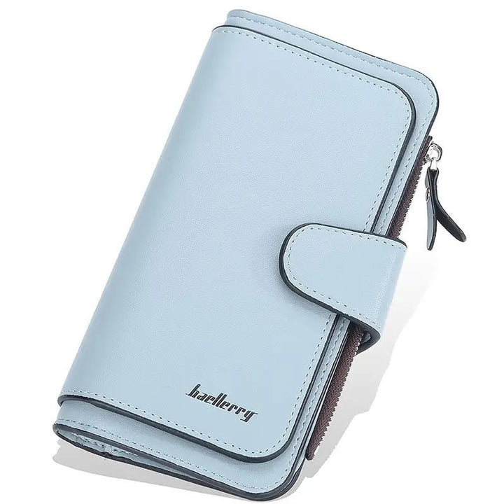 Womens Fashion Faux Leather Wallet with Card Slots and ID Window Image 1