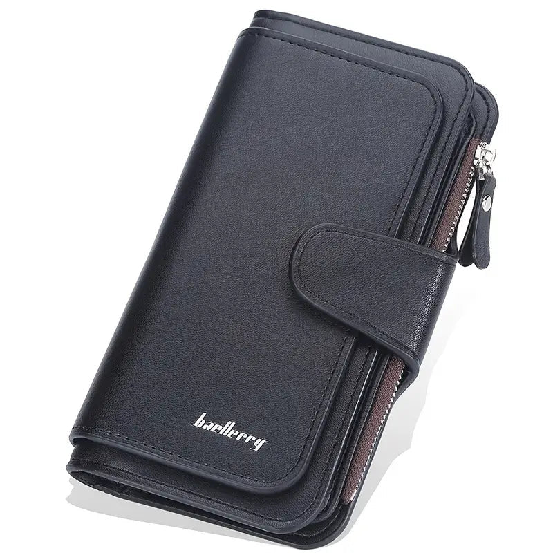 Womens Fashion Faux Leather Wallet with Card Slots and ID Window Image 4