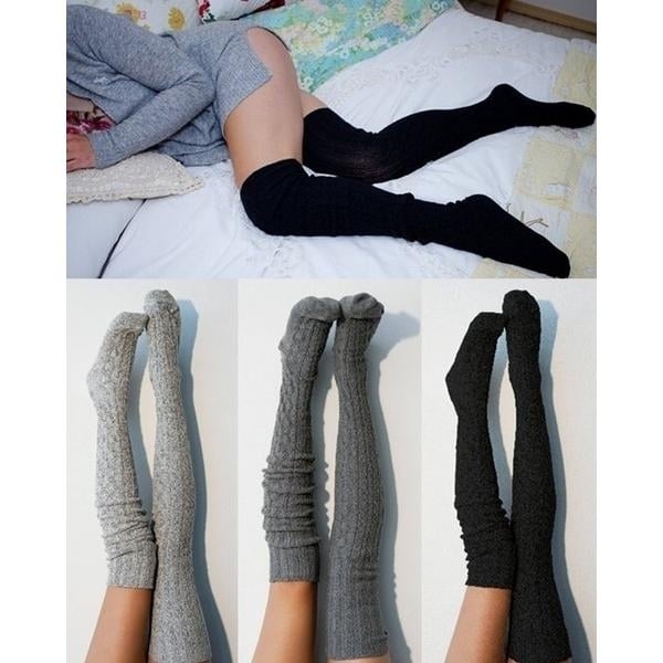 Womens Fashion Solid Color Socks Image 1