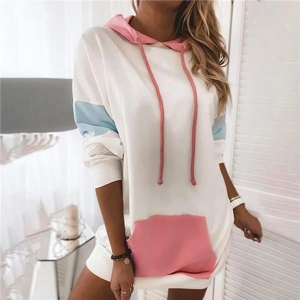 Womens Fashion Warm Loose Pullover Dress Image 4