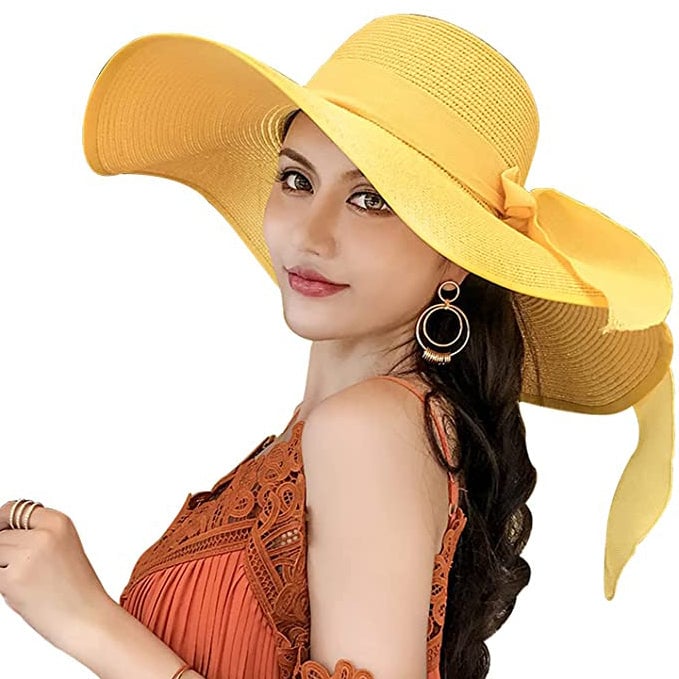 Womens Floppy Wide Brim Beach Hat Image 2