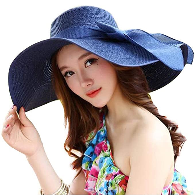 Womens Floppy Wide Brim Beach Hat Image 4