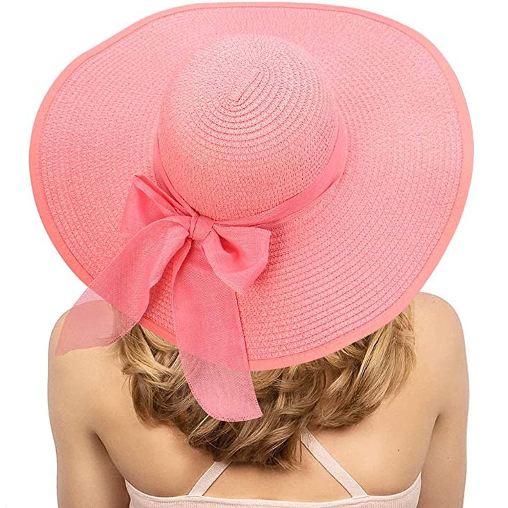 Womens Floppy Wide Brim Beach Hat Image 7