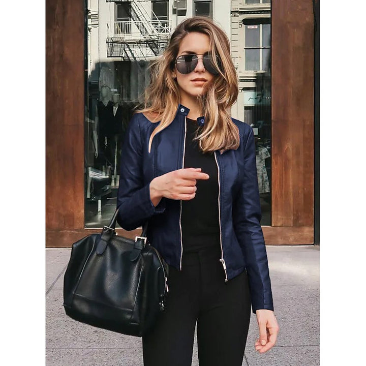 Womens Faux Leather Jacket Image 1