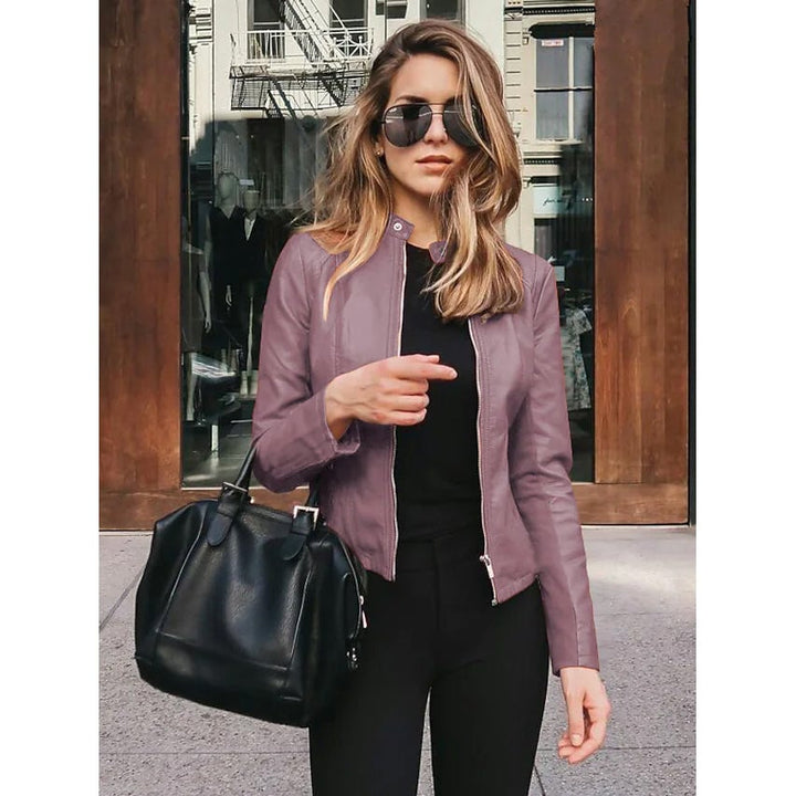 Womens Faux Leather Jacket Image 1