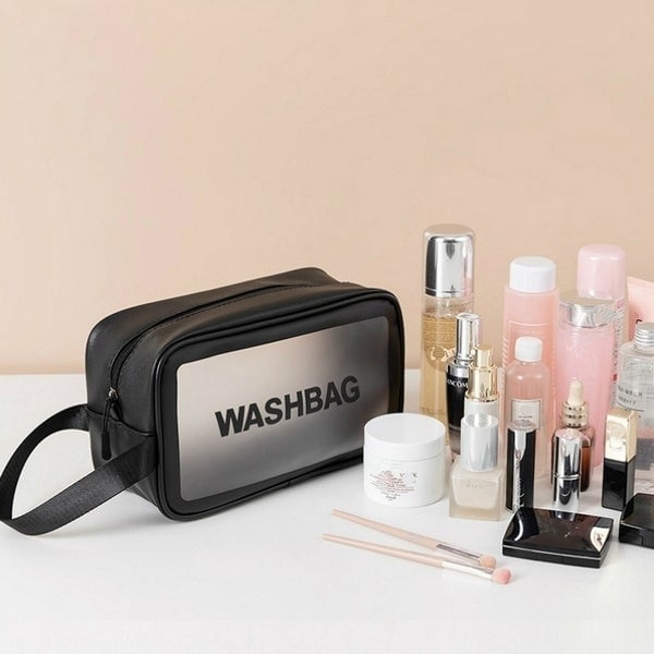 Womens Frosted Waterproof Cosmetic Bag Image 2