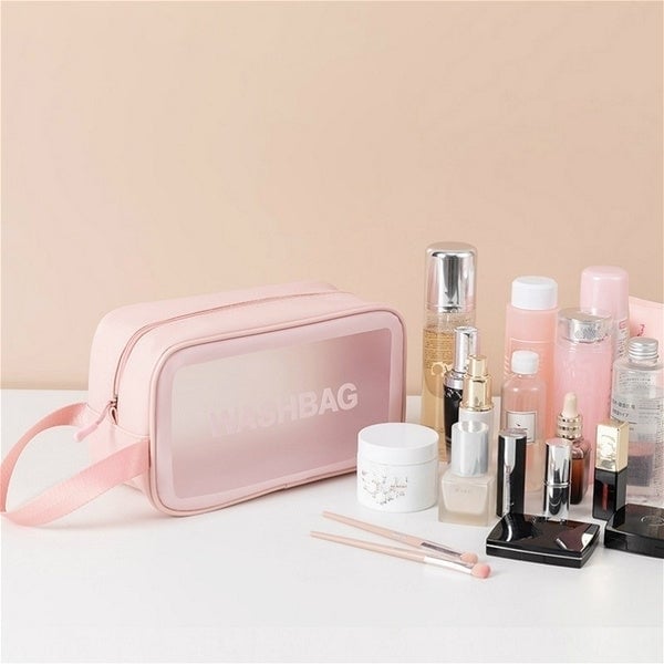 Womens Frosted Waterproof Cosmetic Bag Image 4