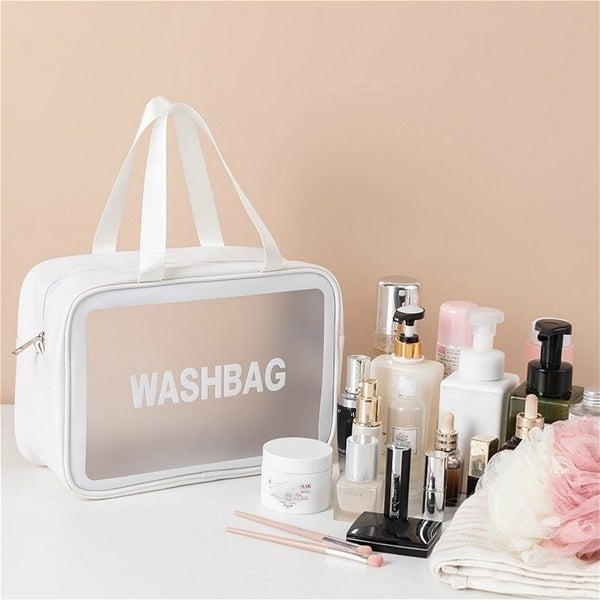 Womens Frosted Waterproof Cosmetic Bag Image 8