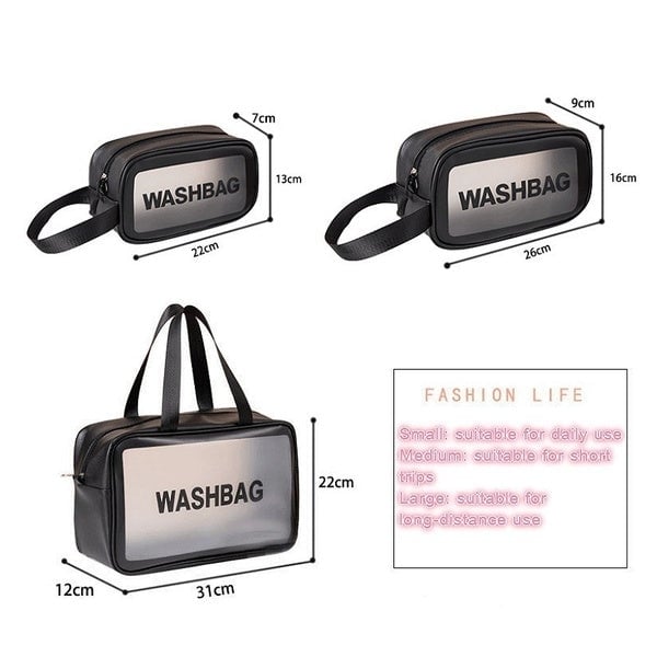 Womens Frosted Waterproof Cosmetic Bag Image 9