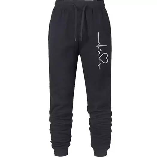 Womens Heartbeat Jogger Sweatpants Image 3