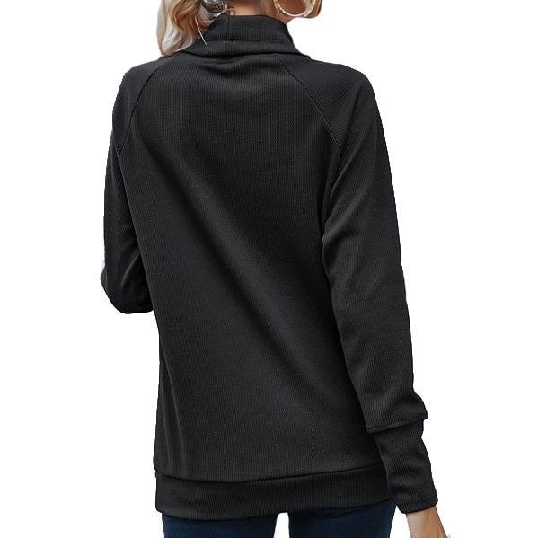 Womens High Collar Long Sleeve Lace Loose Pullover Top Hoodie Image 8